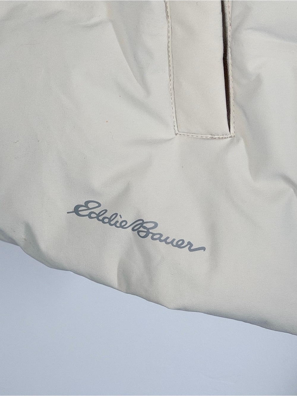 Eddie Bauer Women's Light Cream Quilted Hooded Down Vest S - Picture 4 of 13